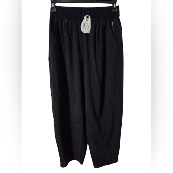 Prana Railay High Rise Pant Women's S Black Relaxed Straight Leg Pull On UPF 50+ - Picture 1 of 5